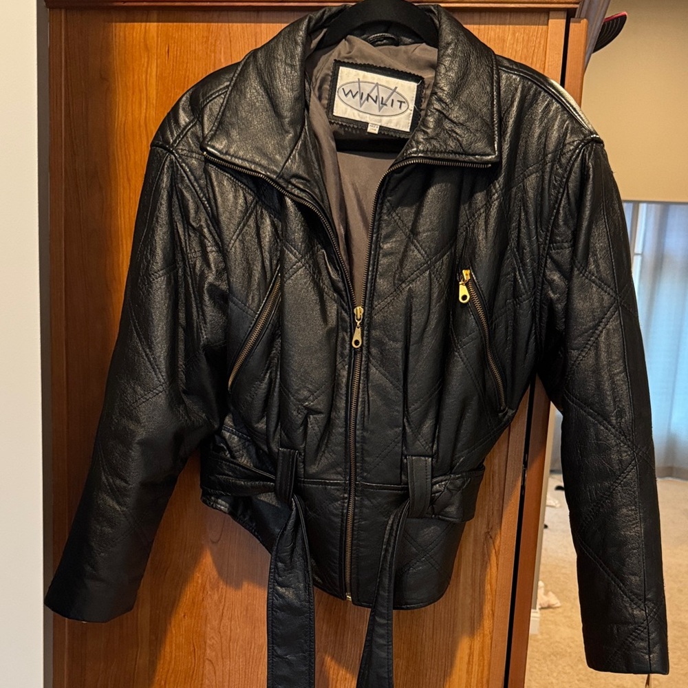 Winnet Women's Black Leather Jacket